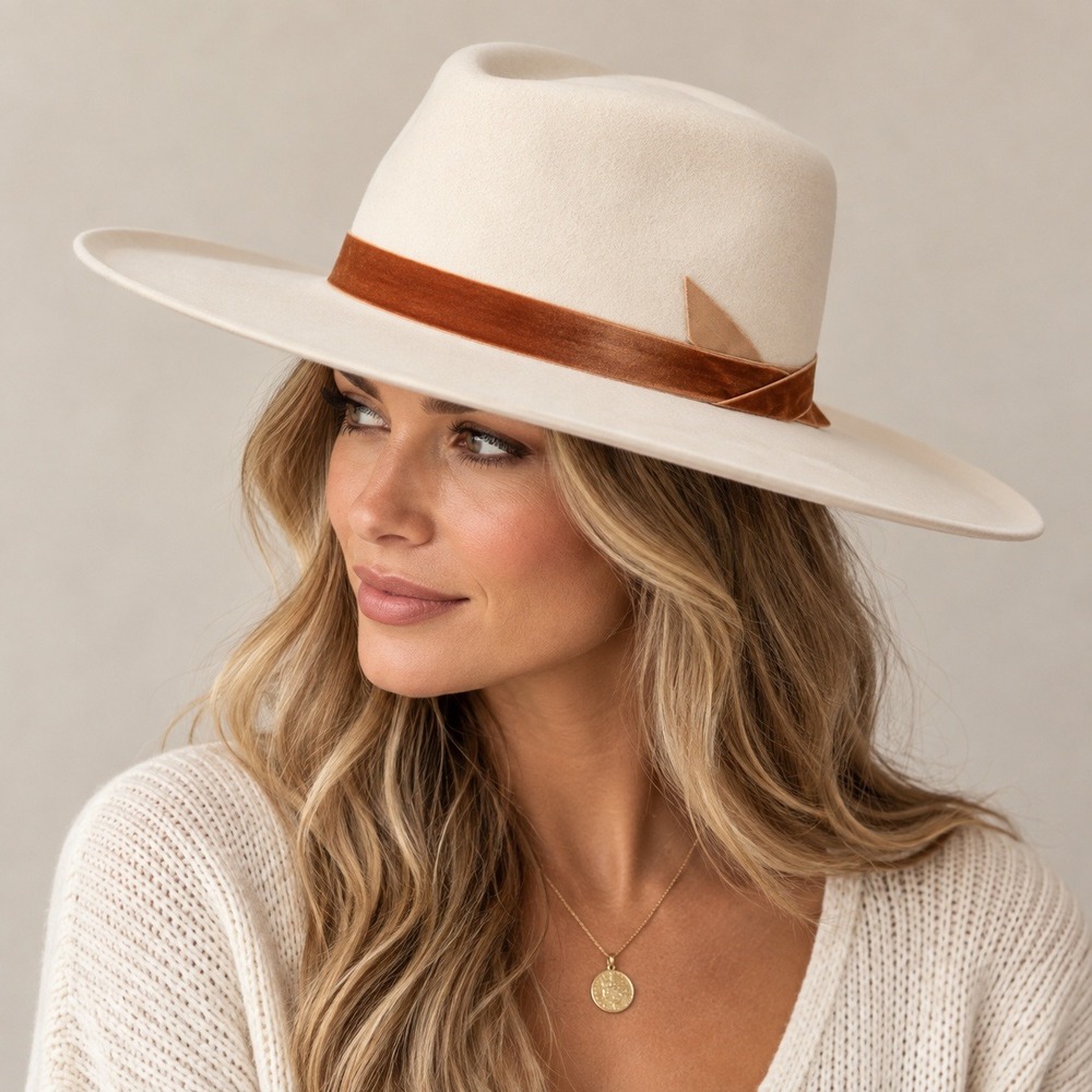 Lack of Color Ivory Rancher Hat Small 55cm Australian Wool Western Cowboy Cream